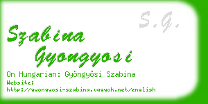 szabina gyongyosi business card
