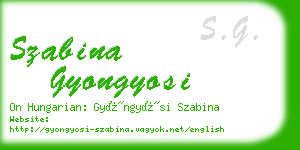 szabina gyongyosi business card